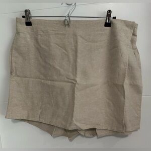 *NEW* Old Navy Women’s High-Waisted Faux-Wrap Linen-Blend Mini Skort- Size Large